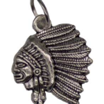 3/4 in. Indian Head amulet