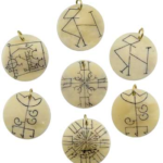 Tibetan Bone Charm various - set of 23