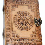 5 in. x 7 in. Celtic Cross leather w/ Latch