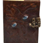 Two Eyes aged looking paper leather w/ latch