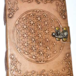 5 in. x 7 in. Flower of Life Embossed leather w/ latch