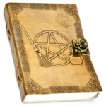 5 in. x 7 in. Broom Pentagram Embossed leather w/ latch