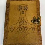 5 in. x 7 in. Thor Hammer Embossed leather w/ latch