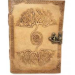 5 in. x 7 in. Double Tree Embossed leather w/latch