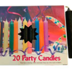 1/2 in. Black Chime Candle 20 pack