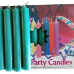 1/2 in.Dark Green Chime Candle 20 pack