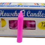 (set of 72) Pink 4 in. household candles