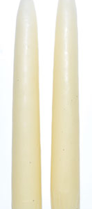 7 in. Antique White taper pair