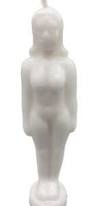 6 3/4 in. White Woman candle