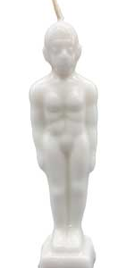 6 3/4 in. White Man candle