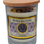 Healing gem stone soy candle