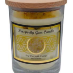 Prosperity gem stone soy candle