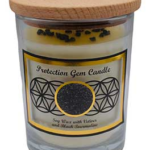 Protection gem stone soy candle