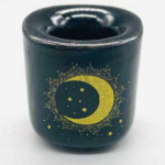 Moon & Star Black ceramic holder