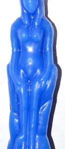 Blue Female candle 7 in.
