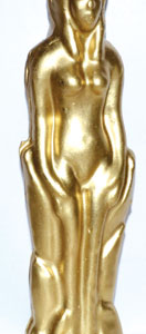 Gold Female candle 7 in.