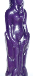 Purple Female candle 7 in.