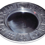 4 3/4 in. Zodiac Pillar holder/ Smudge plate