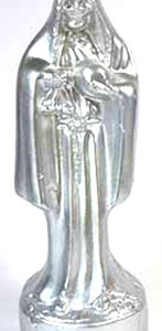 10 in. Silver Holy Death candle