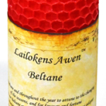 4 in. Beltane Sabbat Lailokens Awen candle