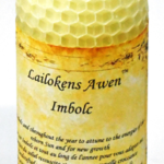4 in. Imbolc Sabbat Lailokens Awen candle