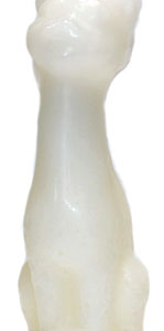 5 1/2 in. White Cat candle