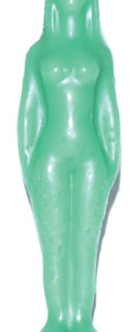 7 1/4 in. Green Woman candle