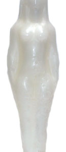 7 1/4 in. White Woman candle