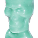 5 1/2 in. Green Skull candle