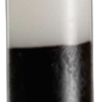 9 in. White/ Black pillar candle