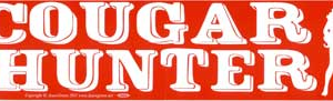 Cougar Hunter bumper sticker