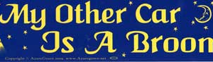 My Other Car Is A Broom bumper sticker
