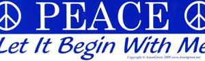 Peace: Let It Begin With Me