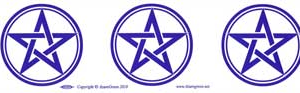 Three Pentagrams Bumper Sticker