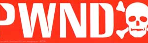 PWND bumper sticker
