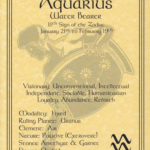 Aquarius zodiac poster