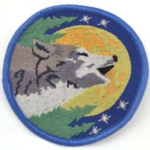 Wolf sew-on patch 3 in.