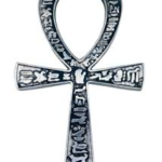 4 1/2 in.  x 8 in. Ankh silver plated