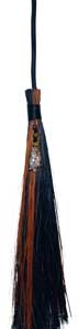 21 in. Owl Black & Brown broom