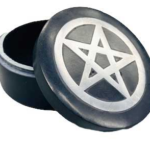 4 in. Pentagram inlay soapstone black box