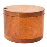 3 3/4 in. Swivel cover acacia wood box