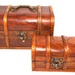 (set of 2) antique wood box