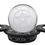 70mm Pentagram  gazing ball wTriple Moon stand