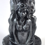 5 in. Mother maiden Crone ball stand W light