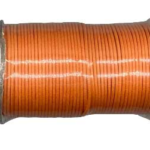 Orange Waxed Cotton cord 2mm 100 yds