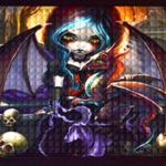 17 5/8 in. x  19 1/2 in. Vampire Girl doormat