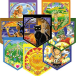 Wheel of the Year Prayer Flags 15 in. x 17 in. each flag