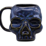 3 3/4 in. Skull Blue mug