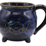 3 3/4 in. Pentagram Cauldron Blue mug
