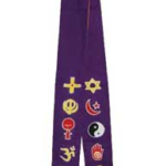 Interfaith Minister's Stole purple/ gold